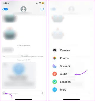 Een spraakbericht verzenden op de iPhone (iOS 17 bijgewerkt)