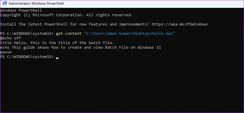 Cómo crear y ver archivos por lotes (BAT) en Windows 11