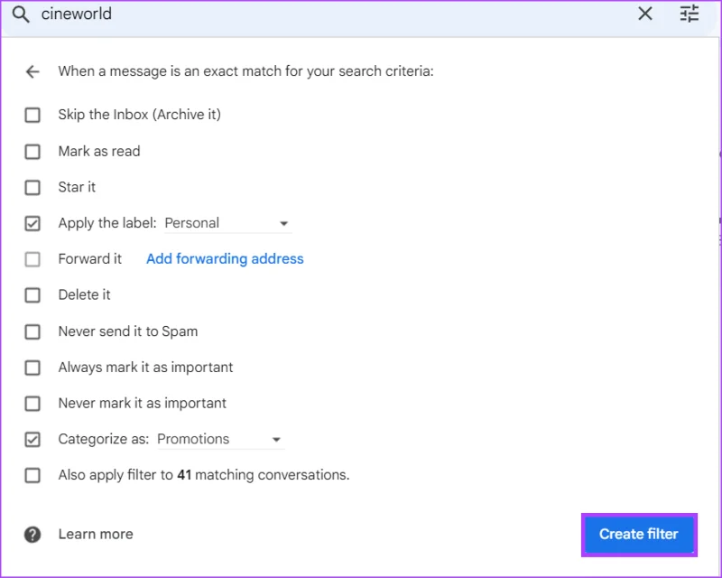 Comment créer des règles pour filtrer les e-mails dans Gmail