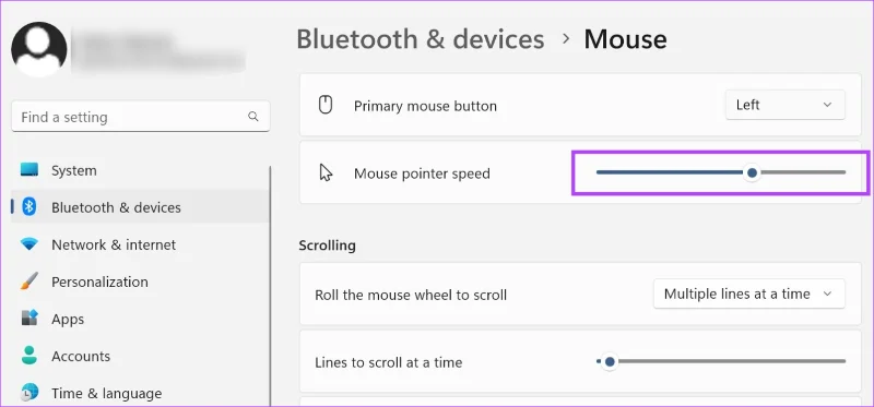 Cómo cambiar la sensibilidad del mouse (DPI) y otras configuraciones en Windows 11