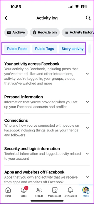 Comment supprimer l'historique de surveillance Facebook sur mobile et ordinateur de bureau