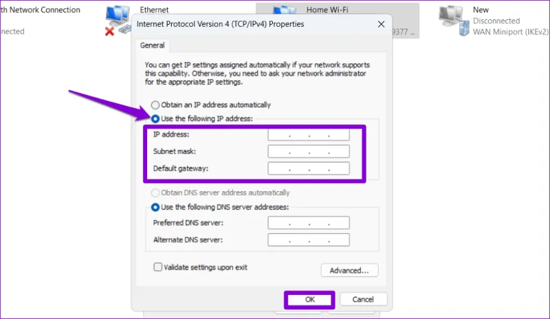 Las cinco soluciones principales para el error "No se puede guardar la configuración de IP" en Windows