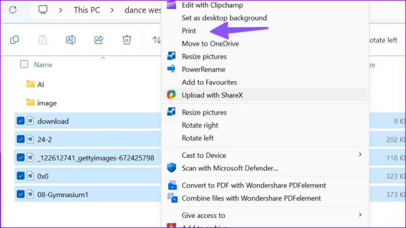 Cómo imprimir varios archivos en Windows 11