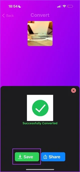 Hoe WEBP-afbeeldingen naar JPG/PNG op iPhone te converteren
