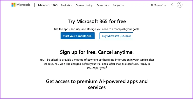 الإصدار التجريبي من Microsoft 365
