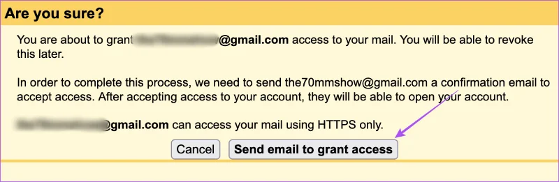 Come consentire l'accesso all'account Gmail (delega e-mail) senza password