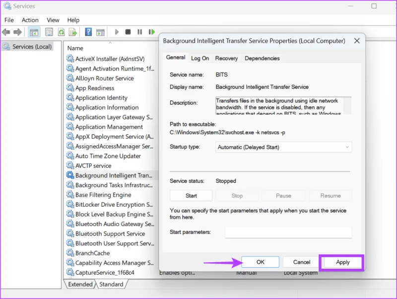 9 soluciones para el problema 'El servicio de transferencia inteligente en segundo plano sigue deteniéndose' en Windows 10 y 11