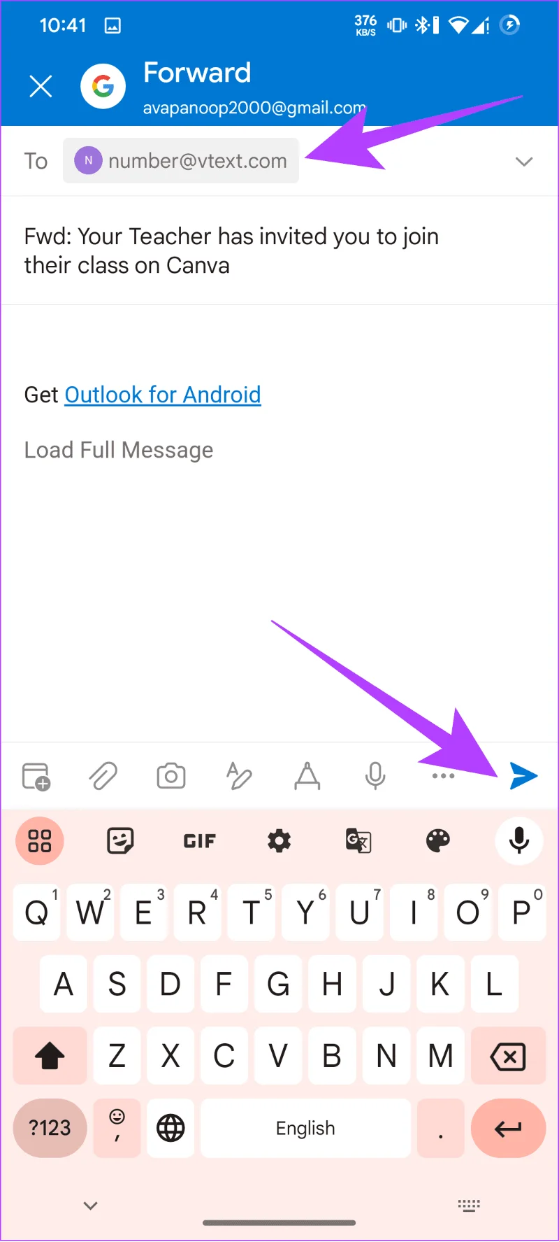 Come inoltrare e-mail al telefono come testo utilizzando Gmail e Outlook