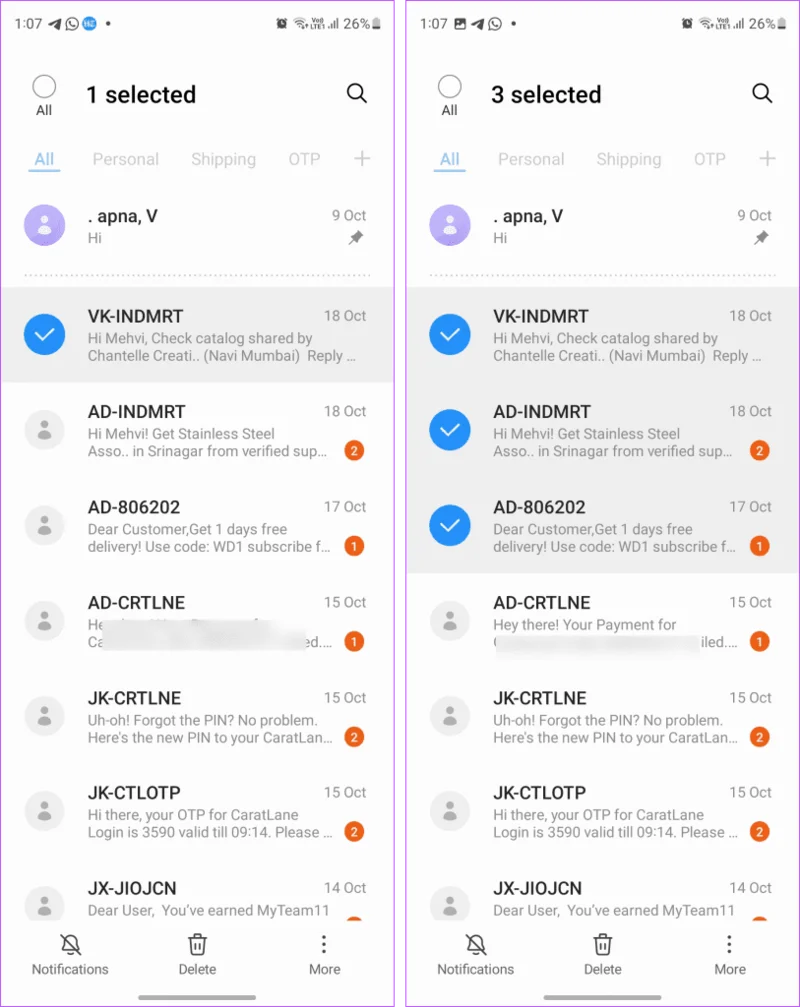 Hoe meerdere of alle tekstberichten op Android te verwijderen