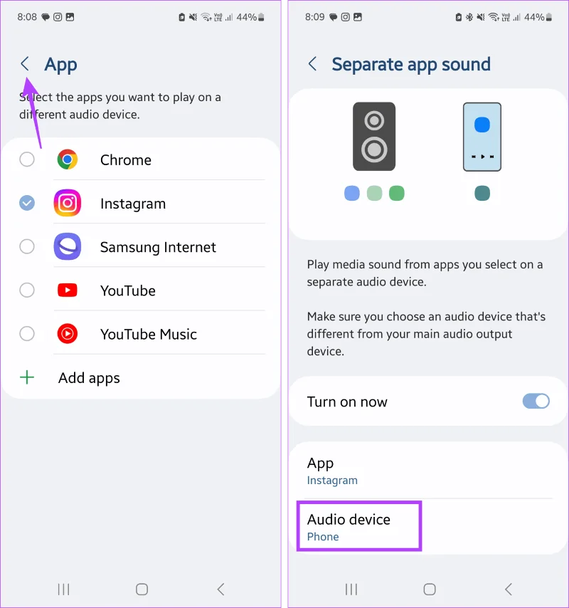 Che cos'è l'audio dell'app separata Samsung e come utilizzarlo