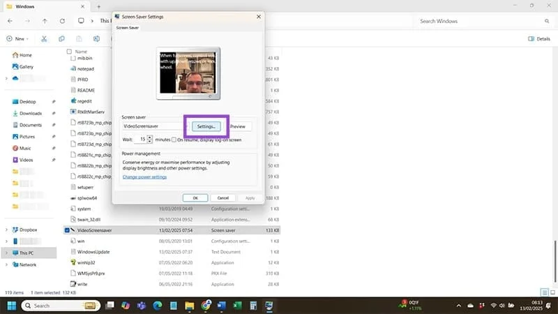 Cómo establecer un video como protector de pantalla en Windows 11