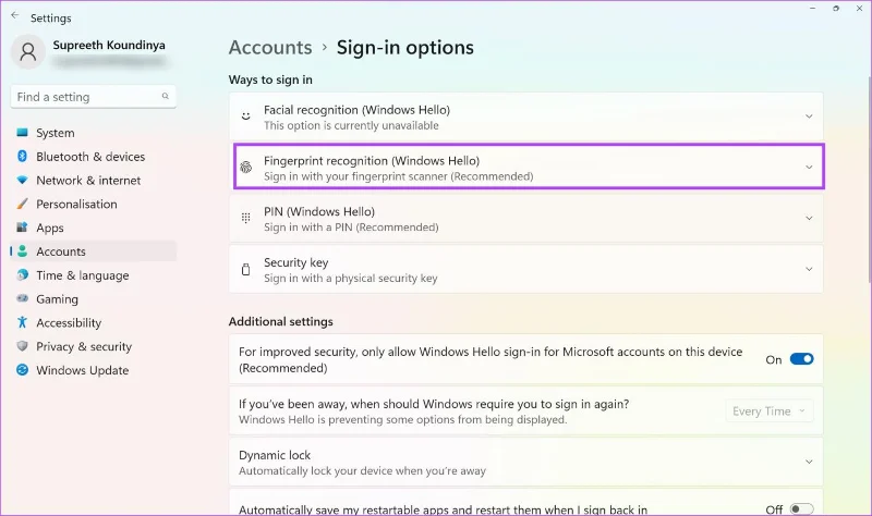 11 soluciones para la opción de huella digital de Windows Hello que no está disponible o no funciona