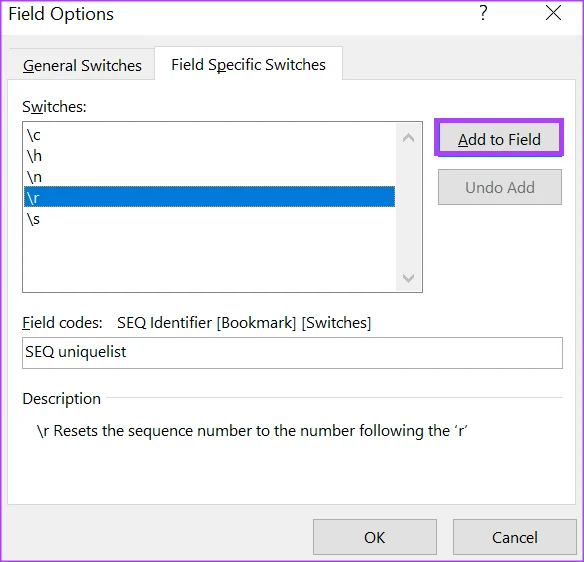 كيفية استخدام رمز حقل SEQ لترقيم مستند Word
