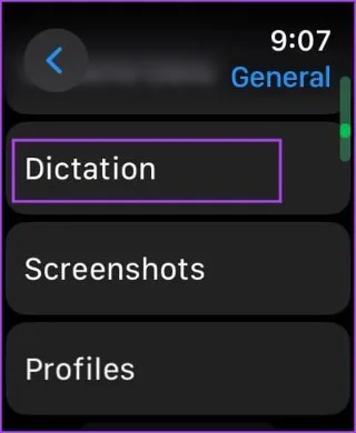 Attivazione dettatura su Apple Watch