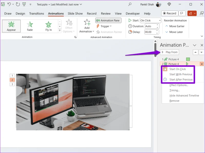 Sete principais correções para animações que não funcionam no PowerPoint no Windows