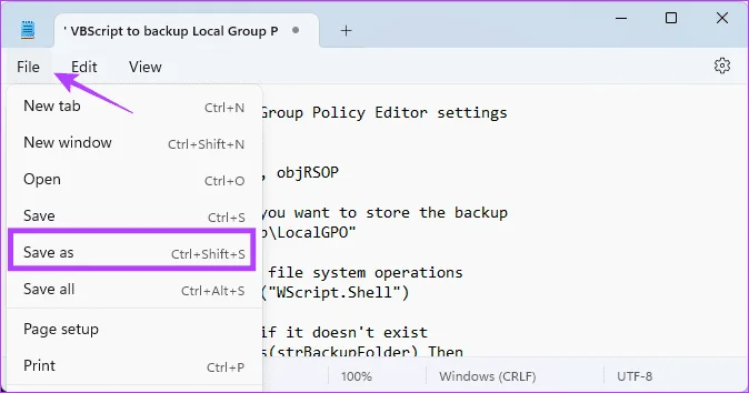 Les 4 meilleures façons de sauvegarder l'éditeur de stratégie de groupe local sous Windows 11