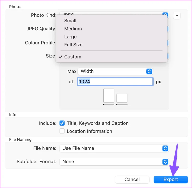 Comment réduire la taille des fichiers photo sur iPhone, iPad et Mac