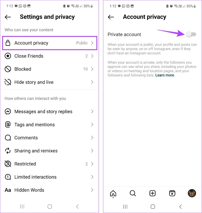 Comment masquer qui vous suivez sur Instagram