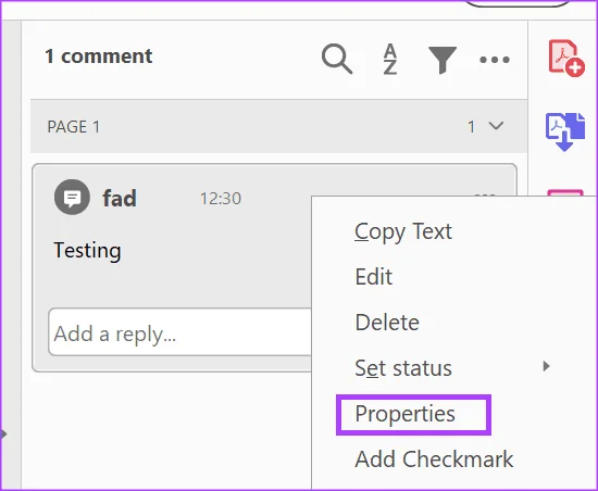 Come modificare il nome dell'autore per i commenti in Adobe Acrobat