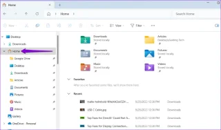 Cómo eliminar archivos recientes del acceso rápido en Windows 11