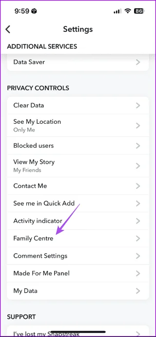 Configurer le Family Center
