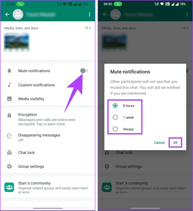 WhatsApp-groepsmeldingen permanent dempen