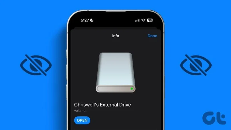Top 9 manieren om te repareren dat externe schijven niet verschijnen op iPhone en iPad