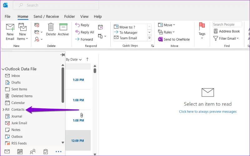 7 วิธีในการแก้ไขรายชื่อผู้ติดต่อ Outlook ที่ไม่แสดงบน Windows