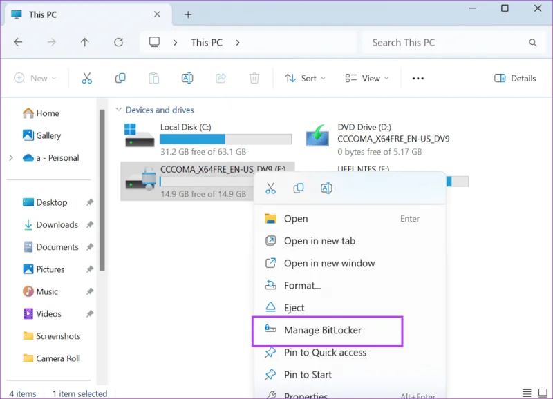 Cómo cifrar o descifrar una unidad flash USB en Windows 10 y 11