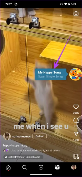 Hoe je (Shazam)-nummers kunt identificeren die op Instagram-rollen worden afgespeeld