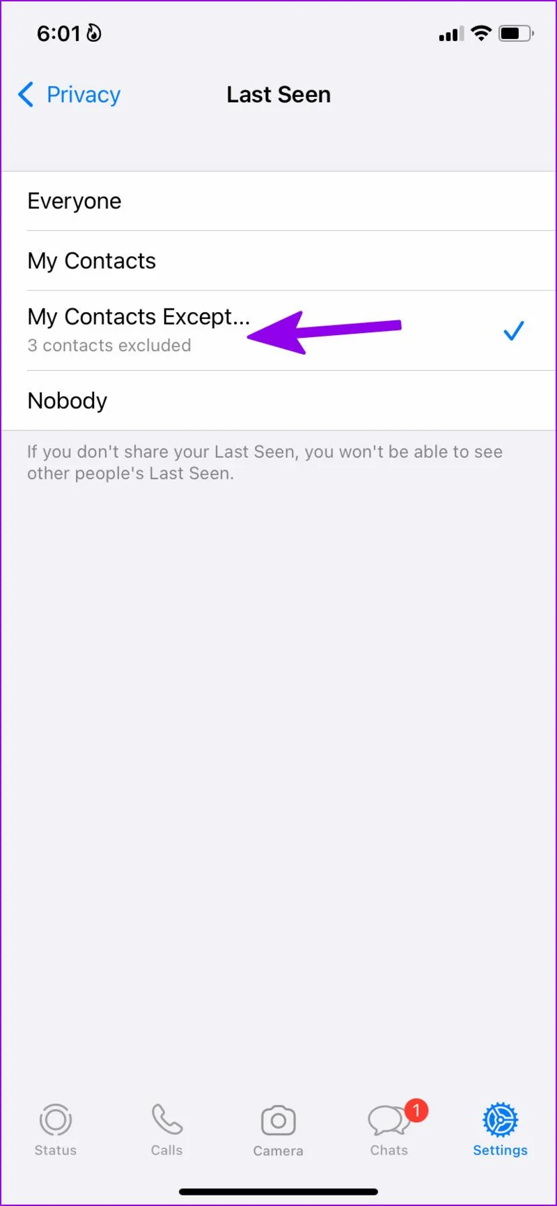 วิธีซ่อนการดูครั้งล่าสุดจากผู้ติดต่อเฉพาะบน WhatsApp
