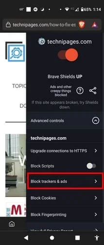 Brave para Android: Cómo Configurar la Configuración del Bloqueador de Anuncios