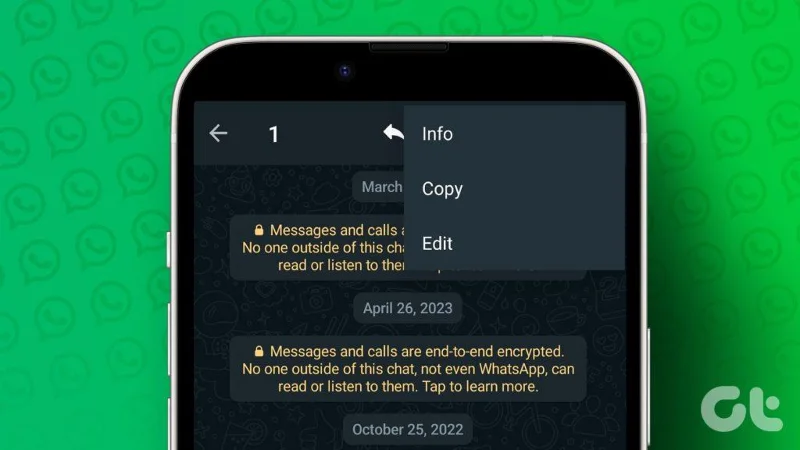 3 วิธีในการแก้ไขข้อความ WhatsApp