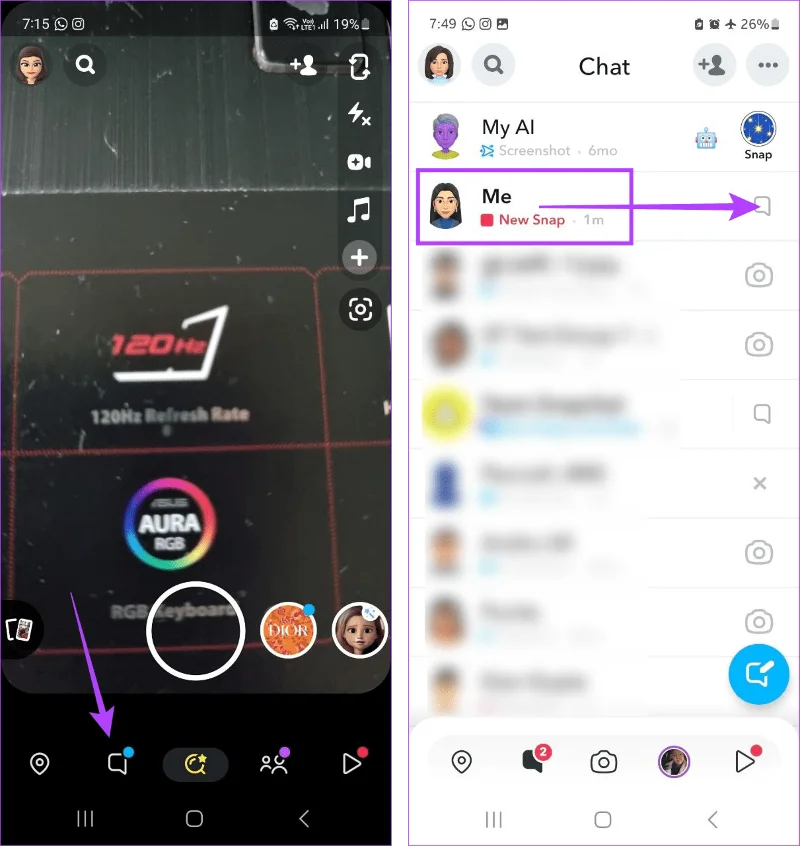 Come riaprire o riprodurre gli snap su Snapchat