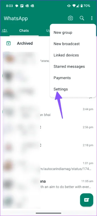 Come condividere automaticamente lo stato di WhatsApp come storia di Facebook
