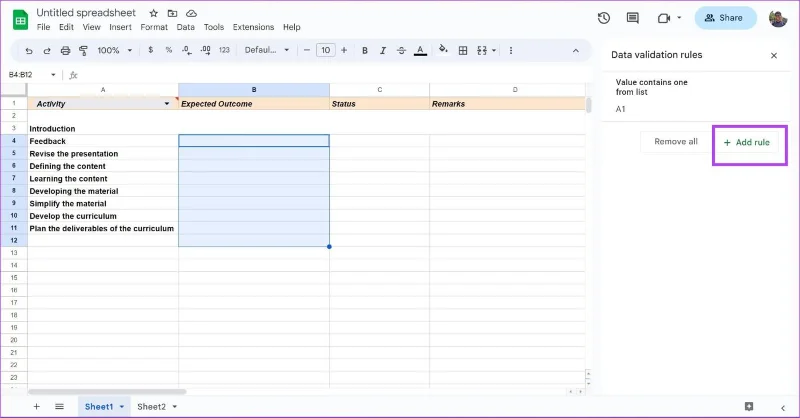 Come creare, modificare ed eliminare elenchi a discesa in Fogli Google