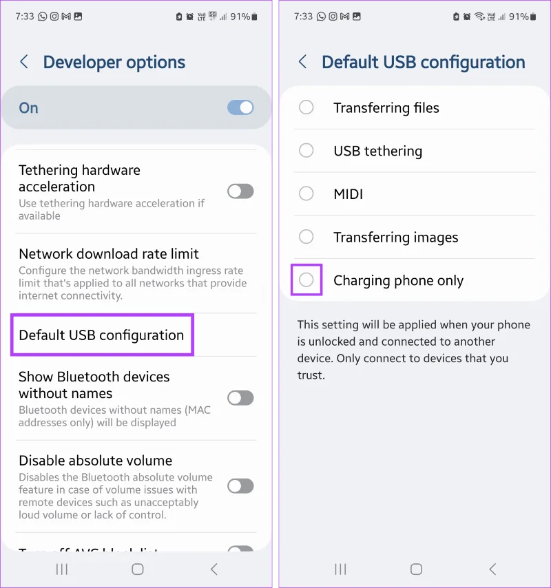 Waarom krijg ik een melding dat de USB-connector niet is aangesloten/verbonden op Android (inclusief Samsung)