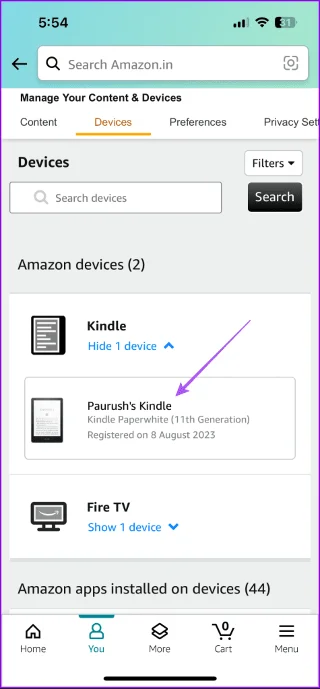 Come rimuovere il dispositivo Kindle dal tuo account Amazon