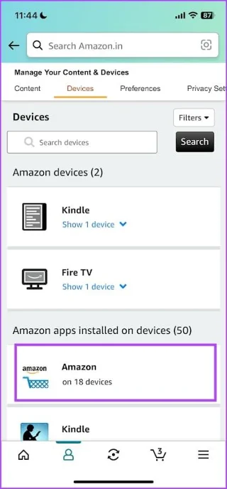 Come disconnettersi dall'app o dal sito web di Amazon
