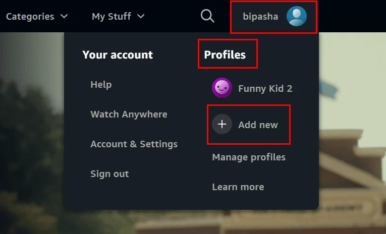 Ustawienie profilu Amazon Prime Video dla dzieci