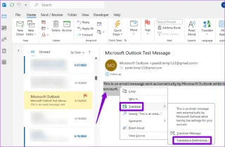 Comment traduire des e-mails dans Microsoft Outlook