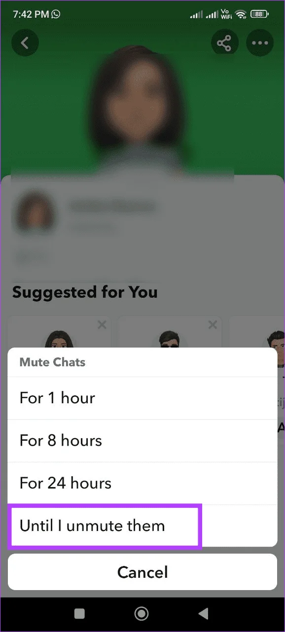 Come disattivare la notifica di digitazione su Snapchat