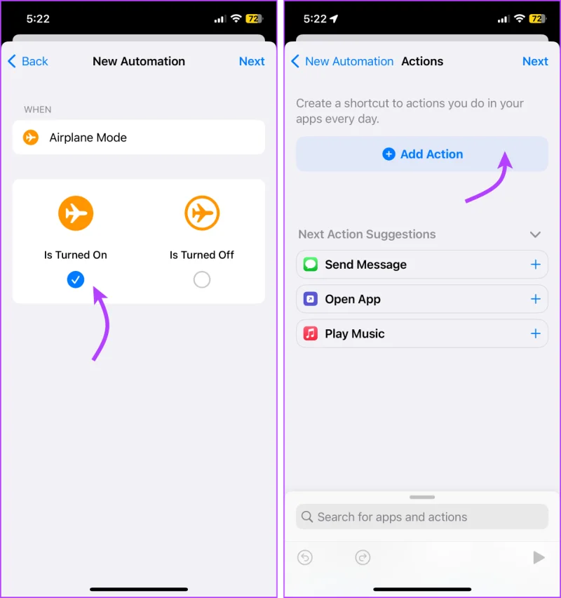 Hoe u de vliegtuigmodus automatisch in- of uitschakelt op iOS