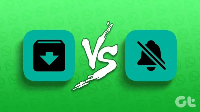 Disattivazione dell'audio di WhatsApp e archiviazione: comprendere le differenze