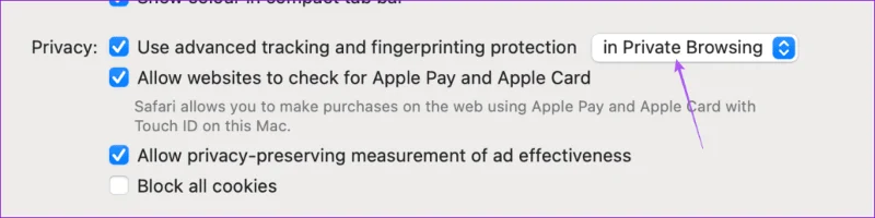 Come eliminare i tracker dei siti Web da Safari