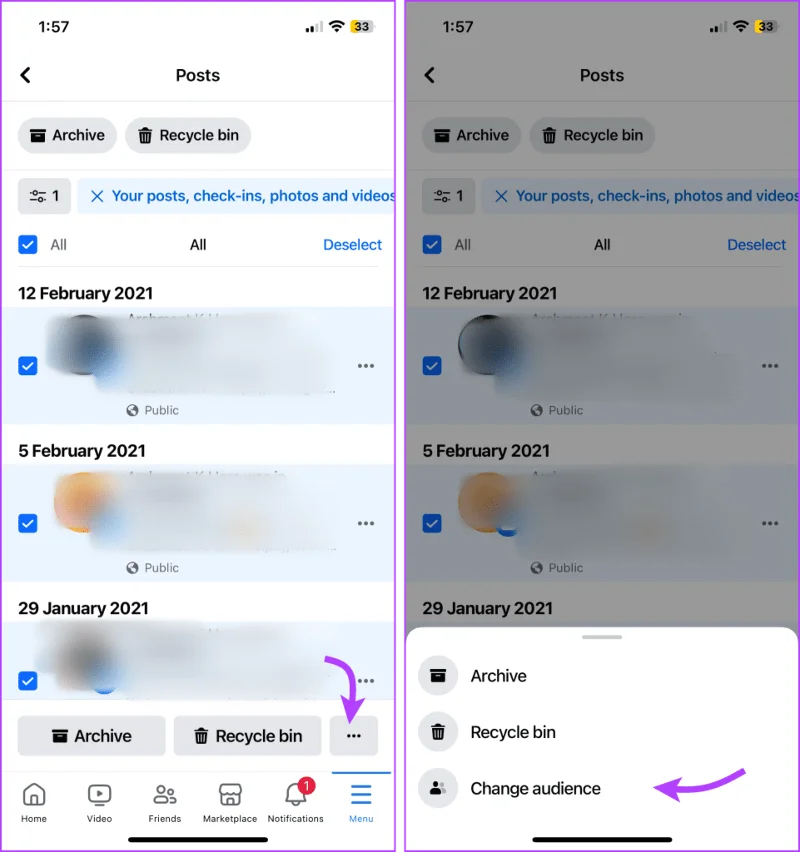 Comment masquer toutes les publications sur Facebook du public ou des amis