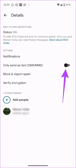 Waarom worden mijn berichten niet verzonden of afgeleverd bij één persoon op Android?