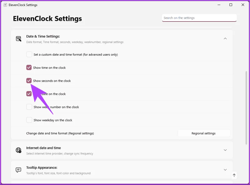 Cómo mostrar segundos en el reloj de Windows 11