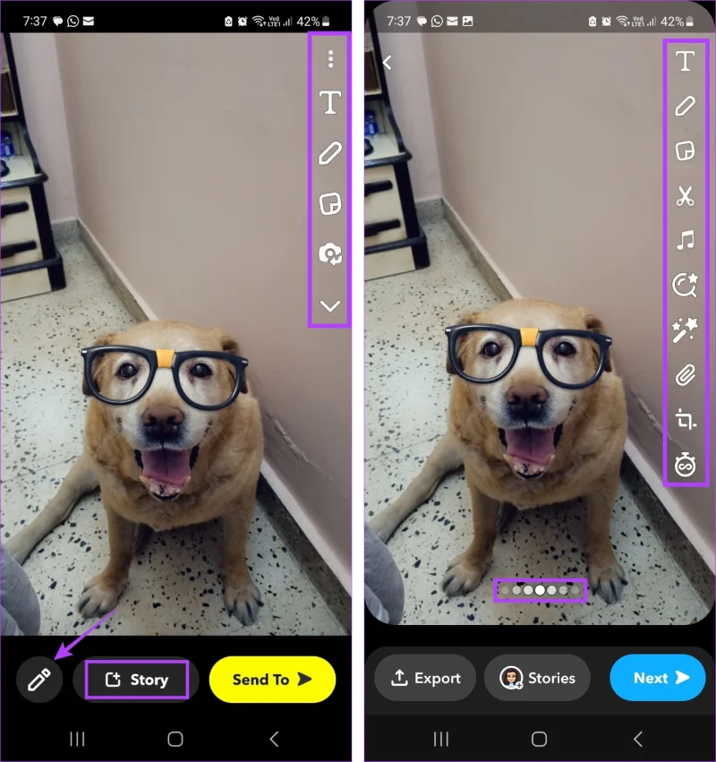 Comment ajouter des photos de pellicule à l'histoire de Snapchat