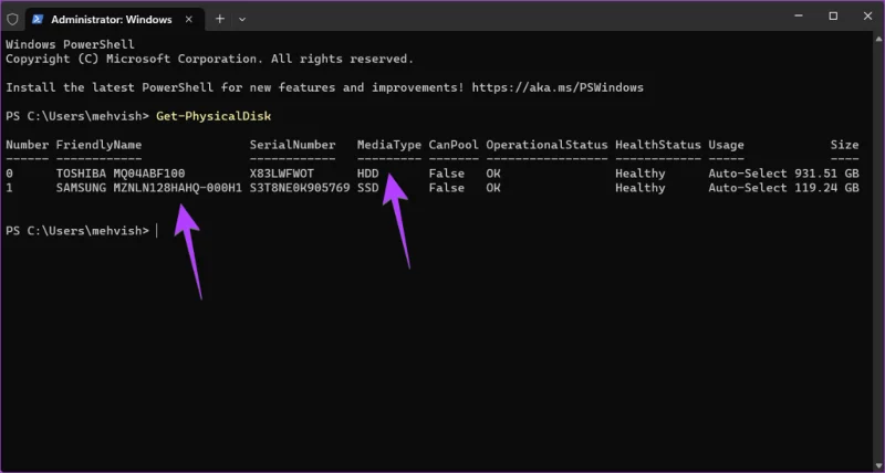 6 formas de comprobar si una computadora portátil con Windows tiene HDD o SSD y su tipo